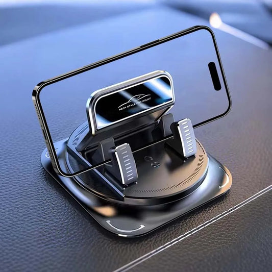 Universal Car Phone Mount Anti-Slip Silicone Dashboard Holder 360-Degree Free Rotation Head-Up Navigation Stand for Mobile Phone