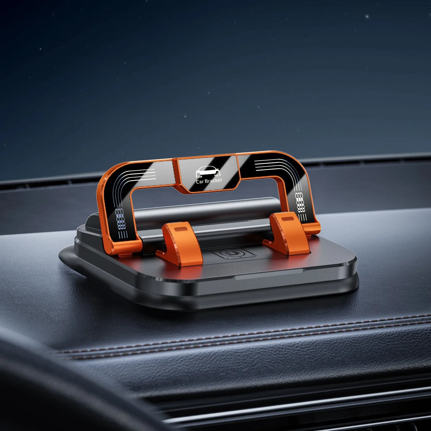 Universal Car Phone Mount Anti-Slip Silicone Dashboard Holder 360-Degree Free Rotation Head-Up Navigation Stand for Mobile Phone