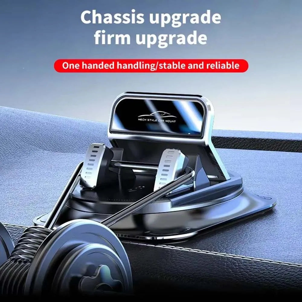 Universal Car Phone Mount Anti-Slip Silicone Dashboard Holder 360-Degree Free Rotation Head-Up Navigation Stand for Mobile Phone