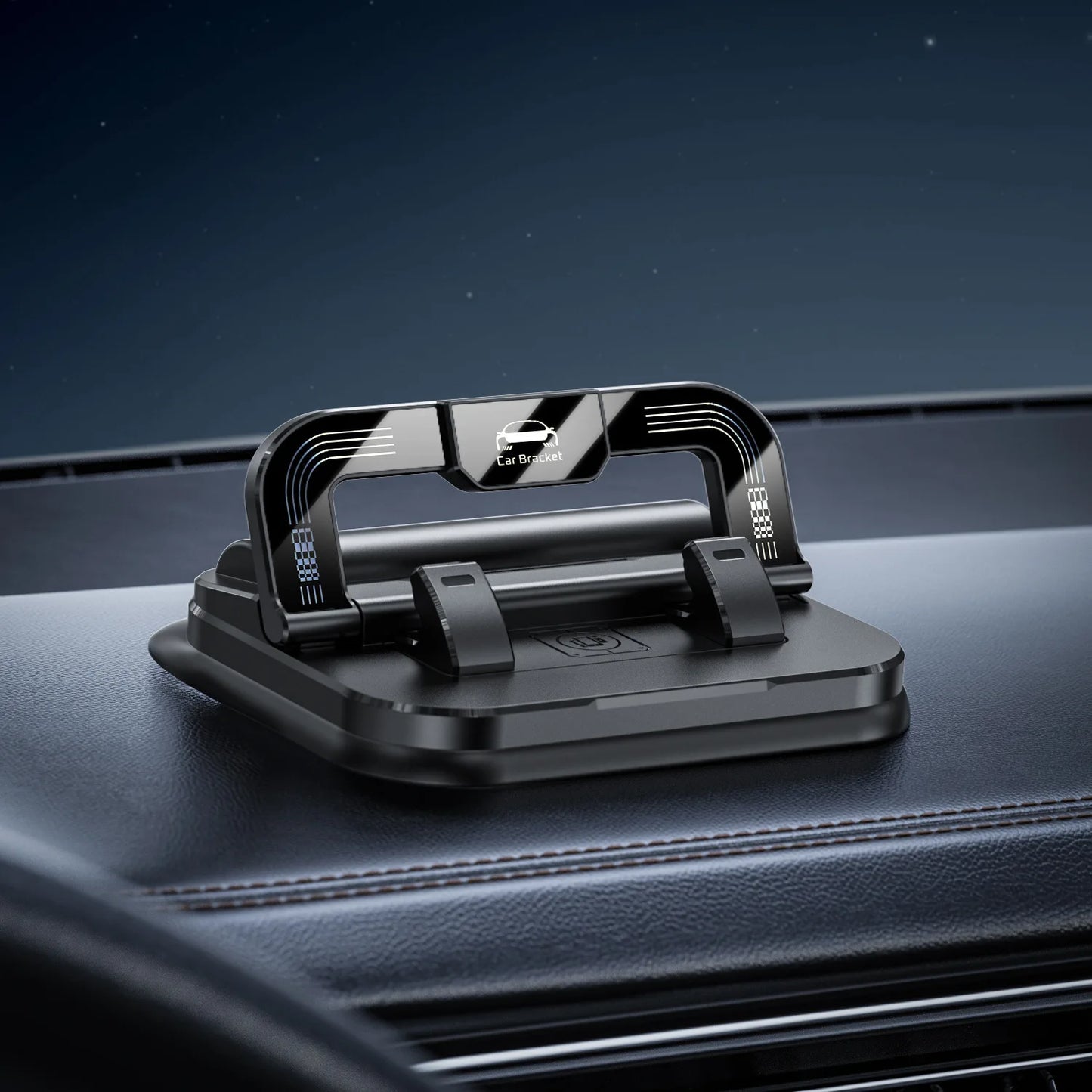 Universal Car Phone Mount Anti-Slip Silicone Dashboard Holder 360-Degree Free Rotation Head-Up Navigation Stand for Mobile Phone